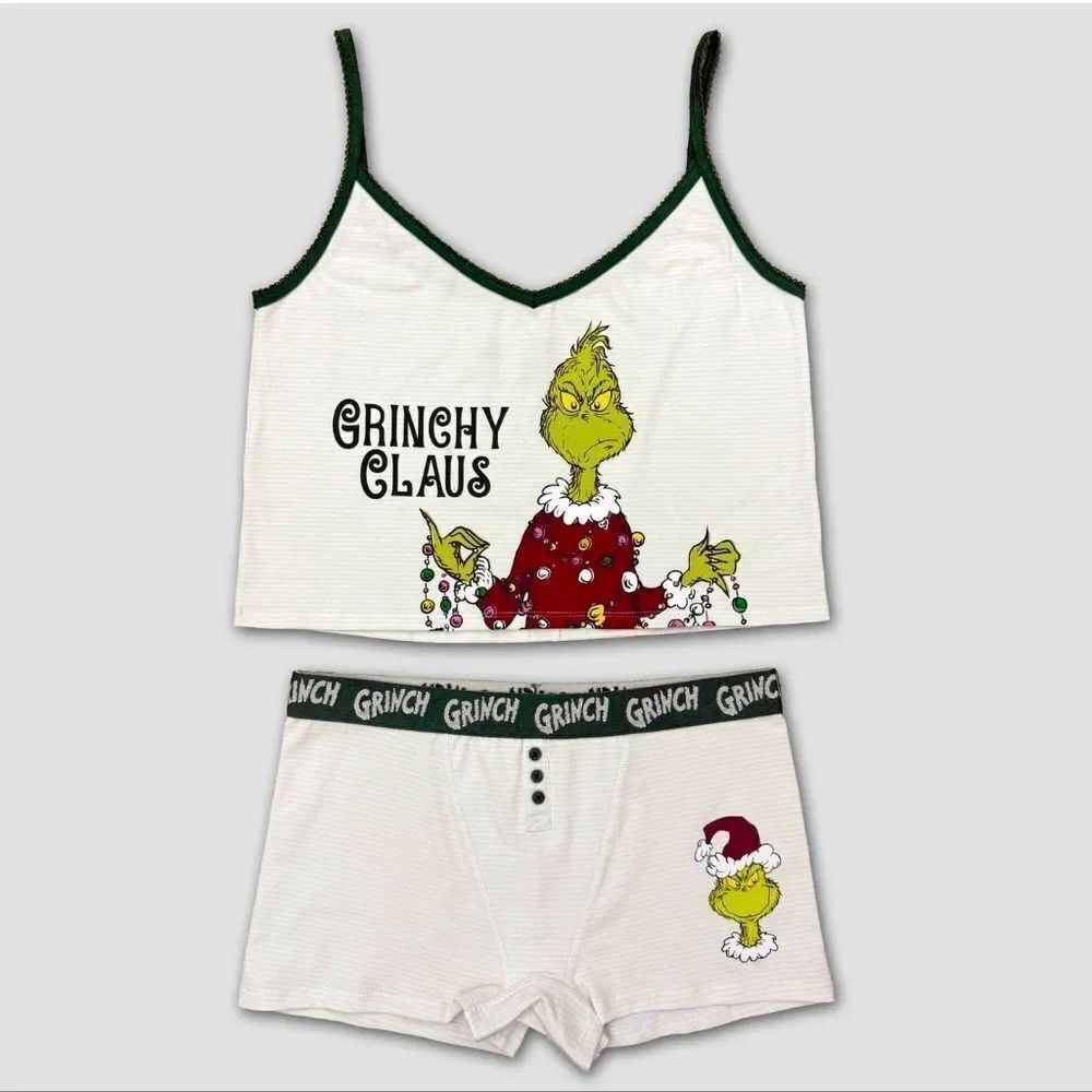 Nwt Size XL Women's How the Grinch StoleChristmas Cami & Boyshorts Pajama Set